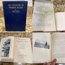 The Adventure Of Wrangel Island Stefansson 1925 1st Edition & Map Knight Arctic