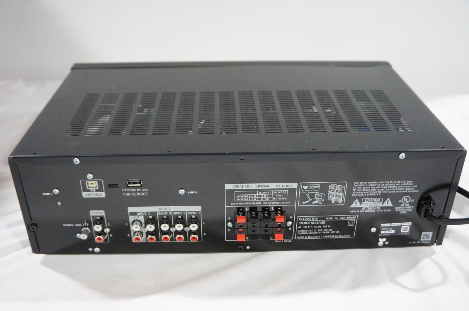 Sony STRDH190 2ch Home Stereo Receiver with Phono Inputs & Bluetooth