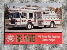 1993 FAMA Fire Engines #38 1992 Towers Fire Apparatus Custom Pumper Indiana 
