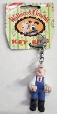 WALLACE & GROMIT Keychain 1989 RARE VIVID IMAGINATIONS keyring