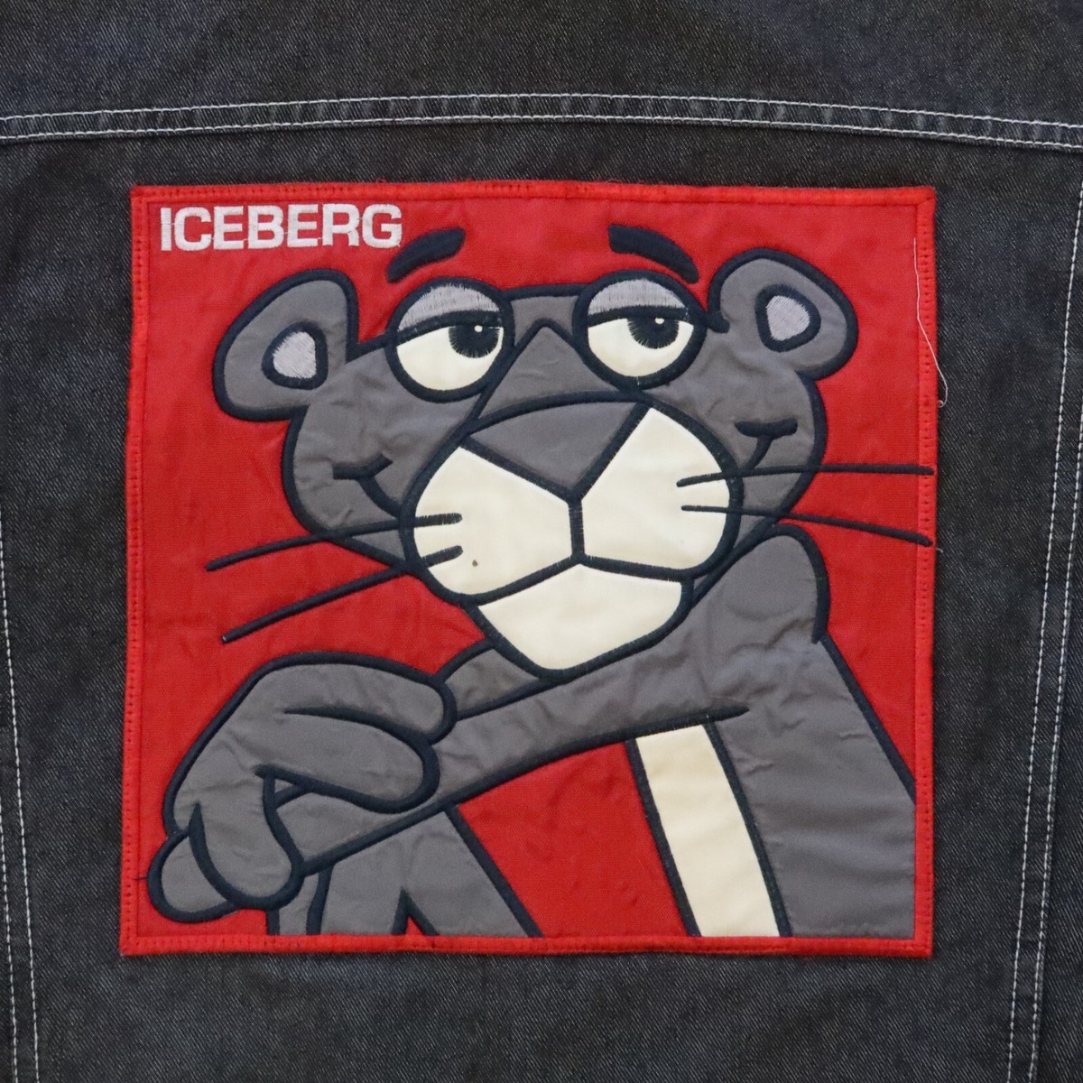 Vintage Iceberg Jeans Pink Panther Denim Jacket Made in Italy | eBay