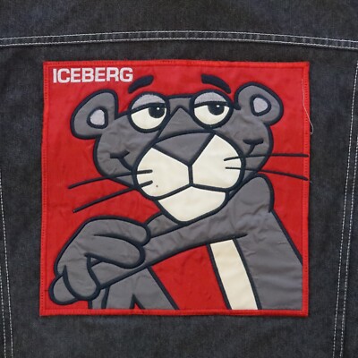 Vintage Iceberg Jeans Pink Panther Denim Jacket Made in Italy | eBay