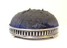 Antique Pin Hatpin Cushion Sterling Silver Levi & Salaman 1908