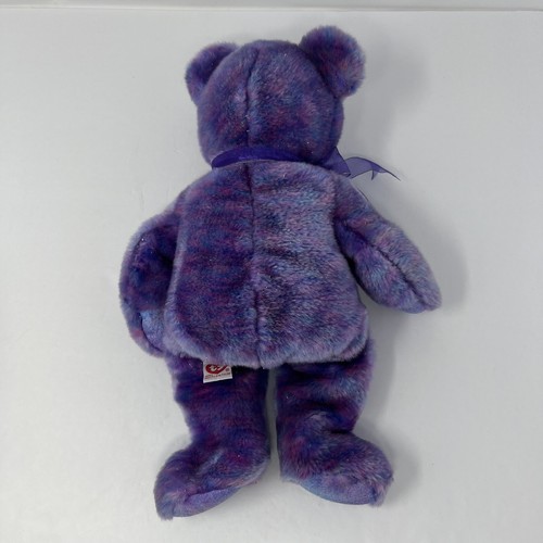 TY 2001 Beanie Babies Clubby IV Bear Official Club Blue Purple Tie Dye 14 inches - Picture 8 of 24
