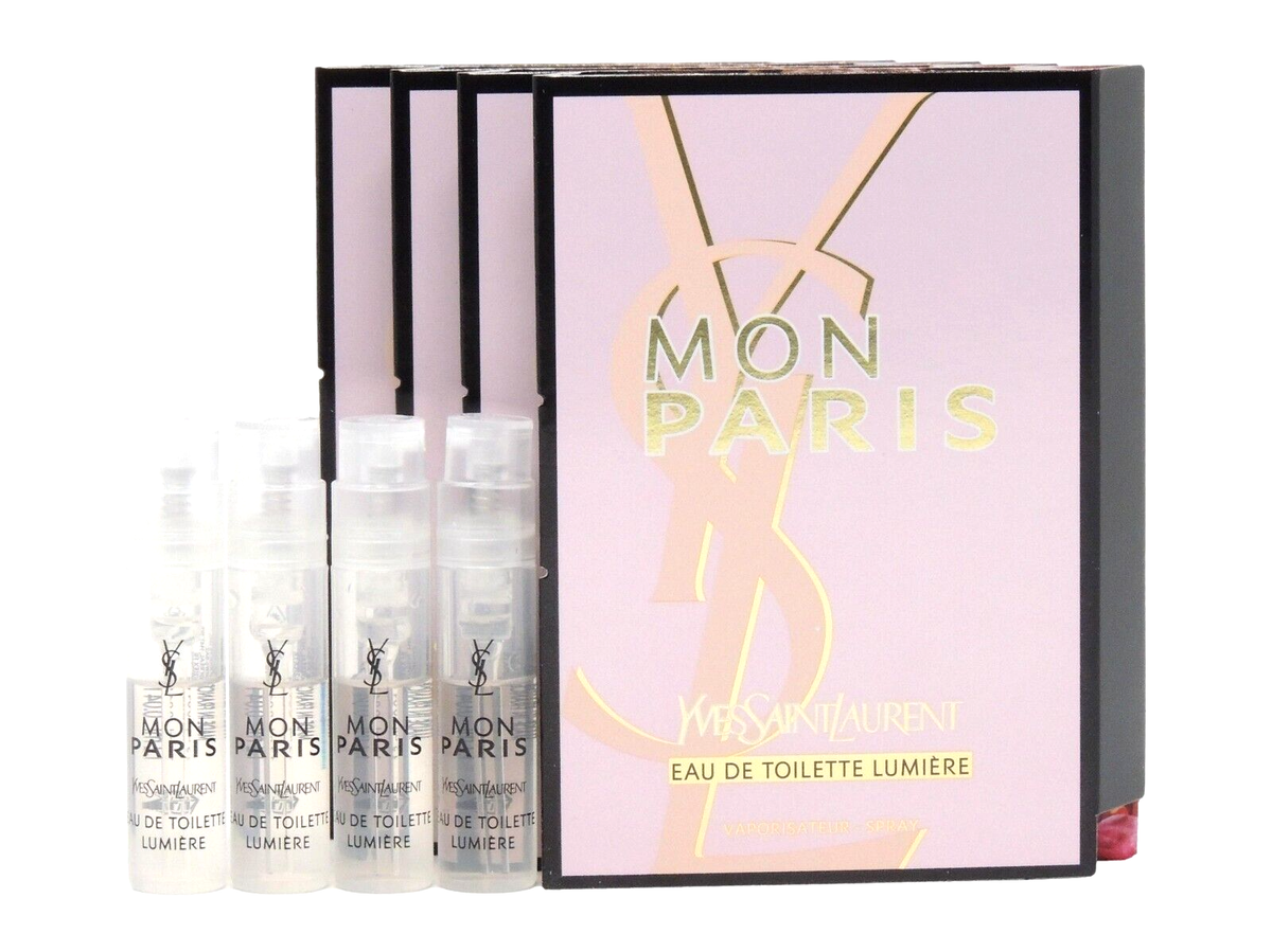 YSL YVES SAINT LAURENT MON PARIS EDT LUMIERE 1.2ml .04fl oz x 4