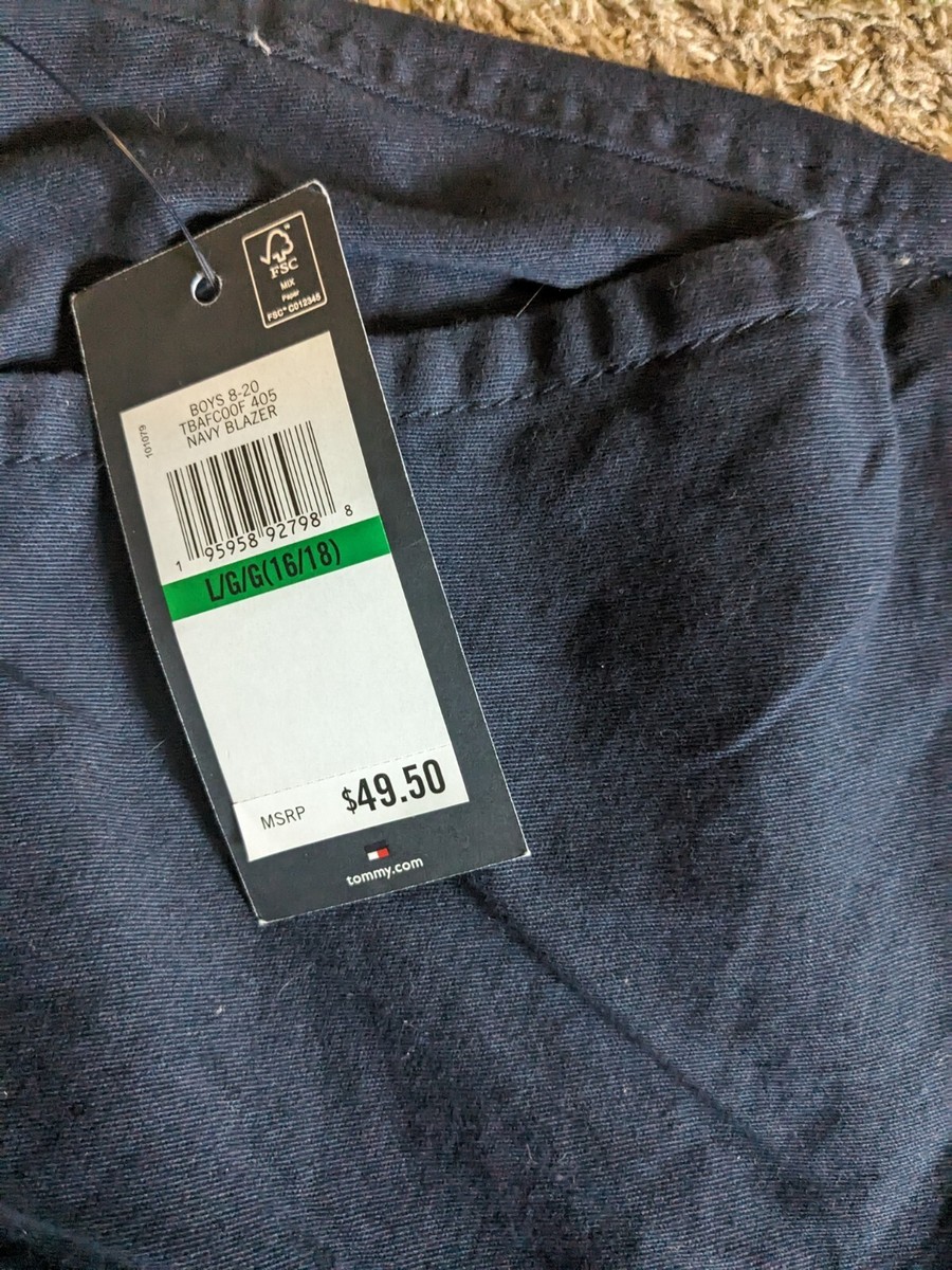 NWT Tommy Hilfiger Boys Navy Pants 16/18 B6 | eBay
