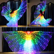 LED Butterfly Wings Fairy Pixie Light Up Wings Dress Costume Party For Adult