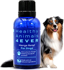 Healthyanimals4Ever Mange Relief for Dogs - Treatment for Itchiness, Scabs