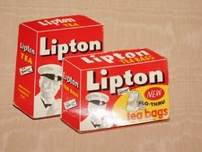 VINTAGE KITCHEN WEST GERMANY LIPTON TEA BAGS AD NEEDLE SEWING KIT