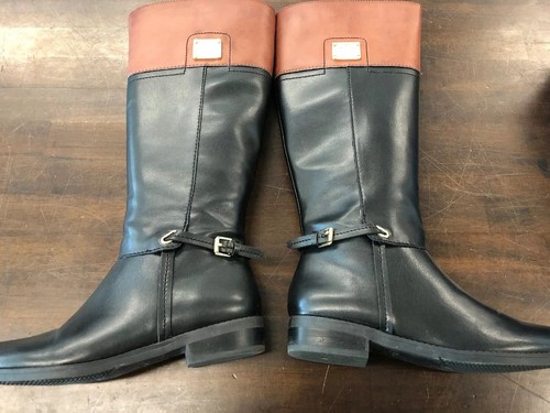 Tommy Hilfiger TW Xenon 2 Tall Boot - Women's Size 6M Black And Tan NEW - 第 5/11 張圖片