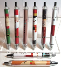 Set of 8 Christmas Ballpoint Pens- Beloved Characters of Holiday Season