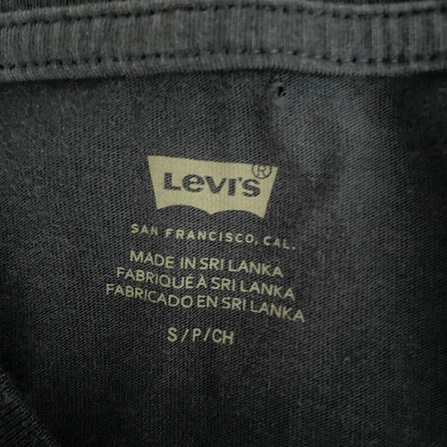Levis Mens T Shirt Size S Blue White Short Sleeve Logo Stretch Round Neck - Picture 12 of 12
