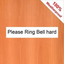 Please ring bell hard sign 5542BKW Easy apply stickon stick-on door Waterproof