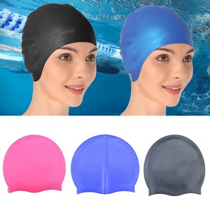 New Silicone Swimming Cap Long Hair Women For Adult Men Ladies