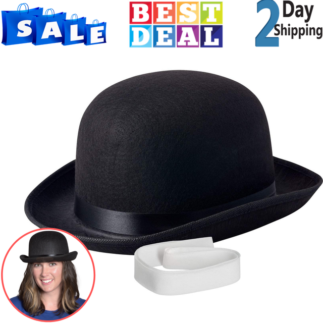 mens black bowler hat