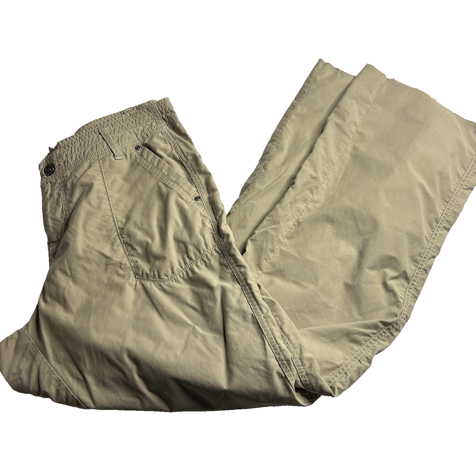 KUHL Gorp Core Womens Cargo Hiking Pants Size 12 Short in Khaki for Outdoor Adventures