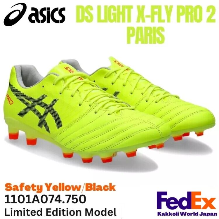 ASICS Soccer Cleats DS LIGHT X-FLY PRO 2 PARIS Safety Yellow ASICS Soccer Cleats DS LIGHT X-FLY PRO 2 PARIS Safety Yellow