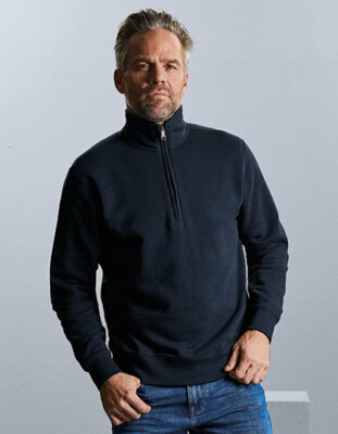 Herren Sweatshirt mit 1/4-Reissverschluss Pullover Baumwolle Regular XS - 4XL
