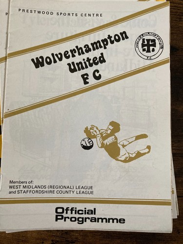 Wolverhampton United Heimprogramme 1980er West Midland Nicht-Liga KOSTENLOSER VERSAND - Bild 8 von 31