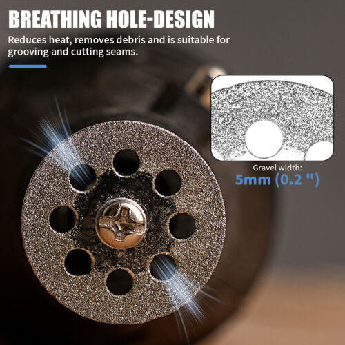 22mm Diamond Cutting Disc with Shank Set Rotary Tool Accessories F Cutting Stone - Picture 3 of 10