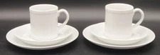 Lot (2) TASTE SETTER “3 PC Place Settings” White Ribbed Cup Saucer Plate Japan
