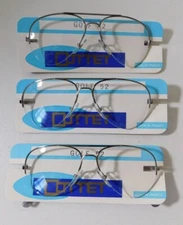 Vintage 3 Pc. Lot COTTET Golf Pilot Semi Rimless Gunmt 52 Eyeglass Frame NOS #K8
