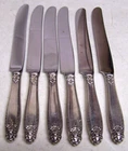 Vintage Lot Of 6 International Prelude Sterling Silver Dinner Knives
