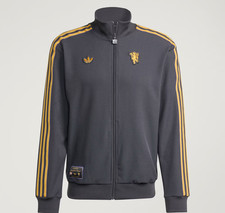 Adidas MUFC ICON TT Black Jacket MEN'S SIZE