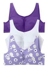 Comfort Choice Women's Plus Size 3-Pack Cotton Wireless Bra