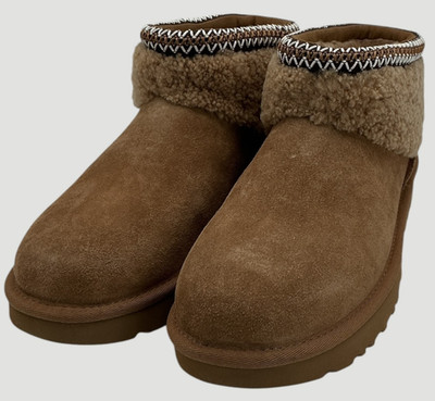 Ugg Classic Ultra Mini Maxi Curly Women's Size 9 Chestnut Boots