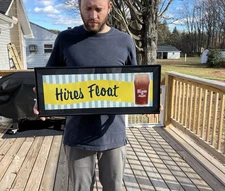 Original Hires Root Beer Paper Advertising Sign FR-5 Made In USA - NOS