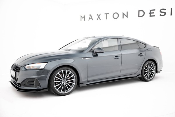 Seitenschweller Ansatz (Paar) + Flaps Passend FüR Audi A5 Sportback F5 Fl Schwar-image