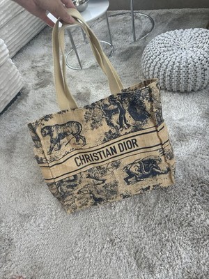 DIOR Shopper Bast/ Stroh -Tasche Groß , Dioriviera, Blau/beige! Wunderschön 