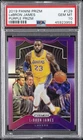 2019 PANINI PRIZM PURPLE PRIZM #129 LEBRON JAMES #/75 PSA 10