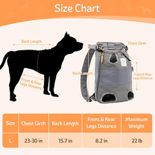 Dog Carrier Backpack, Pet Front Carrier Backpack Legs Out Dog Chest Carrier for