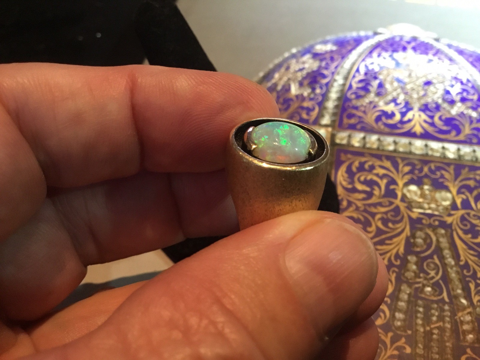 AUTHENTIC VINTAGE SOLID 14KT GOLD-Australian Blac… - image 13