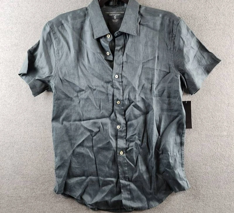 The Men's Store at Bloomingdale's Short Sleeve Linen Shirt Men's S Dark Slate
Opens in a new window