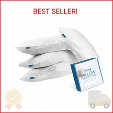 Waterproof Pillow Protector Zippered 2 Pack, Standard Size 20 x 26 inch Pillow P