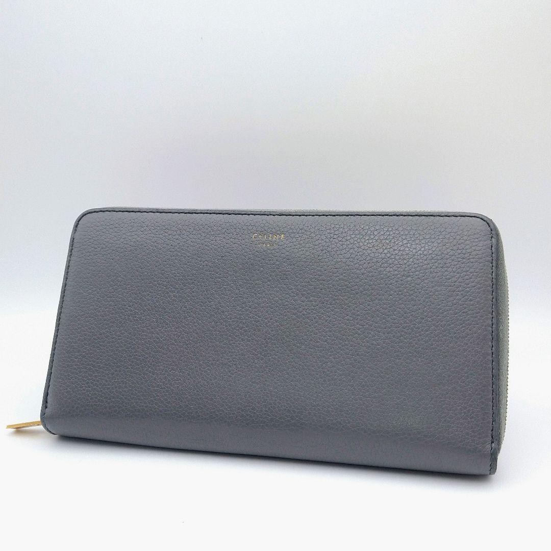 Celine Long Wallet Round Zip Multi Function Blue … - image 1