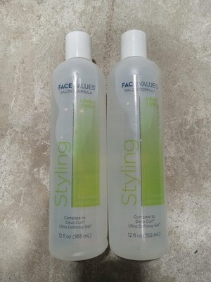 2PACK Face Values Salon Formula 12fl oz Deva Curl Firm Holding Gel