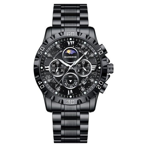 Orologio Uomo Cronografo Quarzo Lusso Moda Impermeabile Orologi Luminosi - Foto 9 di 12