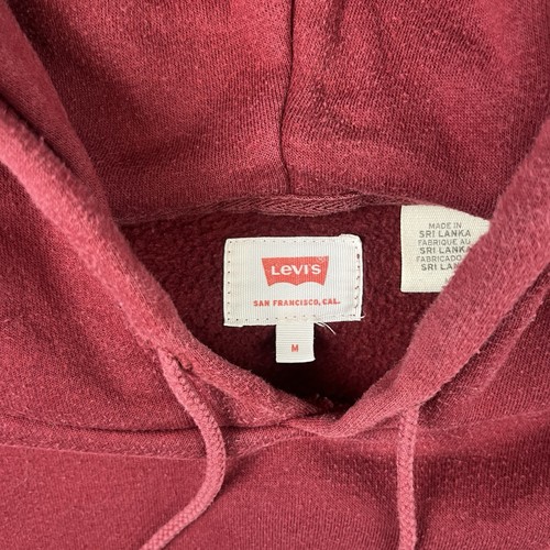 Sudadera con capucha para hombre Levi’s mediana roja contorno logotipo pulóver - Imagen 5 de 8