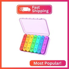 Daviky Weekly Pill Organizer 3 Times a Day, Travel Pill Organizer 3X a Day, Pill