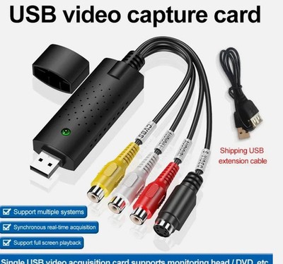 USB Video Capture Card Easy Cap VHS Videorecorder Mini DV Hi8 DVD zu Digital Konverter