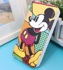 Mickey Minnie mouse leather wallets