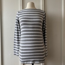 GAP Maternity Gray & White Striped Long Sleeve Top Size Medium
