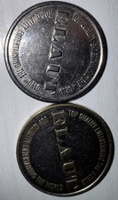 ELAUT "Top Quality Entertaining The World"  Coin Pusher Arcade Game Tokens 24mm