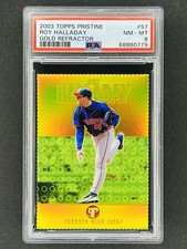 🔥 2003 Topps Pristine GOLD Refractor Roy Halladay #57 Die Cut SP /69 PSA 8 🔥