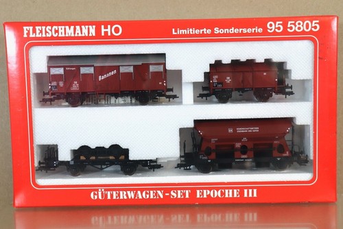 Fleischmann 95 5805 DB Hopper Plátano Plano & Lima Vagón Set Edición Limitada En | Zustand: Nuevo