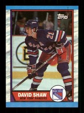  David Shaw 21 Rangers Hockey 1989 Topps 39 Sports Trading Card 